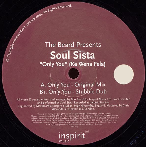 The Beard, Soul Sista — Only You (Ke Wena Fela)