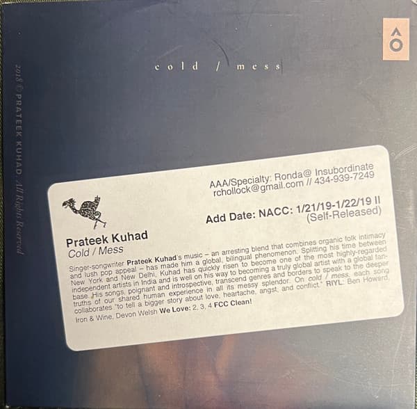Prateek Kuhad — cold/mess