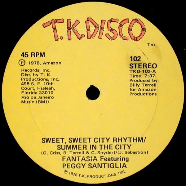 Fantasia, Peggy Santiglia — Sweet, Sweet City Rhythm/Summer In The City / Go On And Dance To The Music