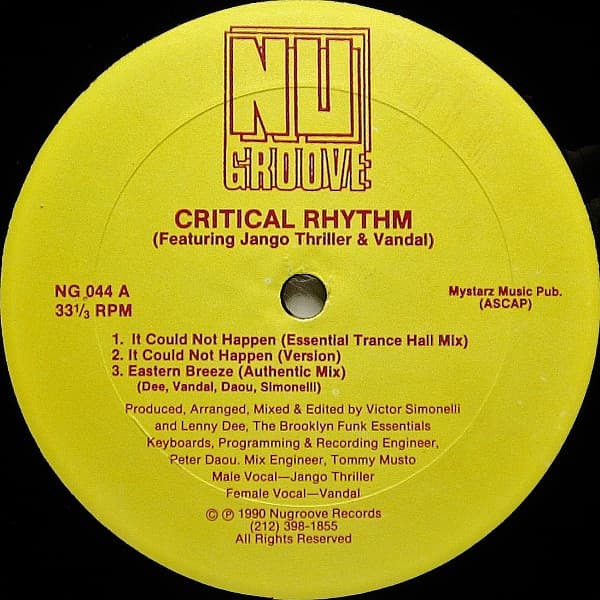 Critical Rhythm, Jango Thriller, Vandal — It Could Not Happen