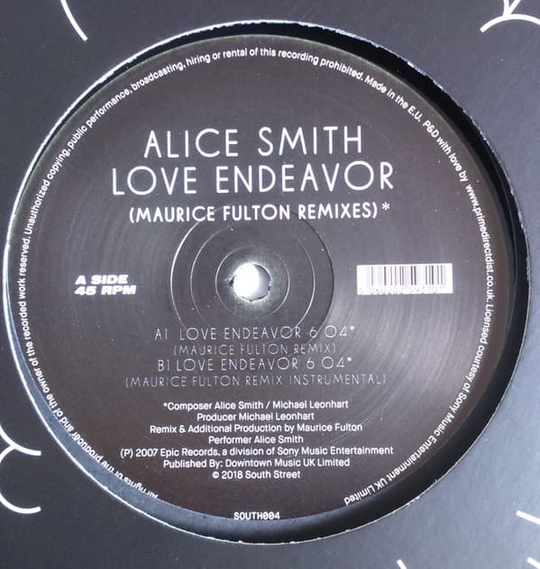 Alice Smith — Love Endeavor (Maurice Fulton Remixes)
