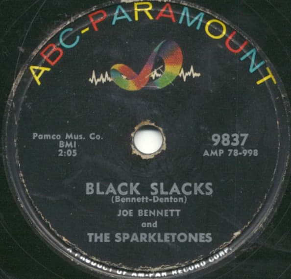 Joe Bennett And The Sparkletones — Black Slacks / Boppin' Rock Boogie