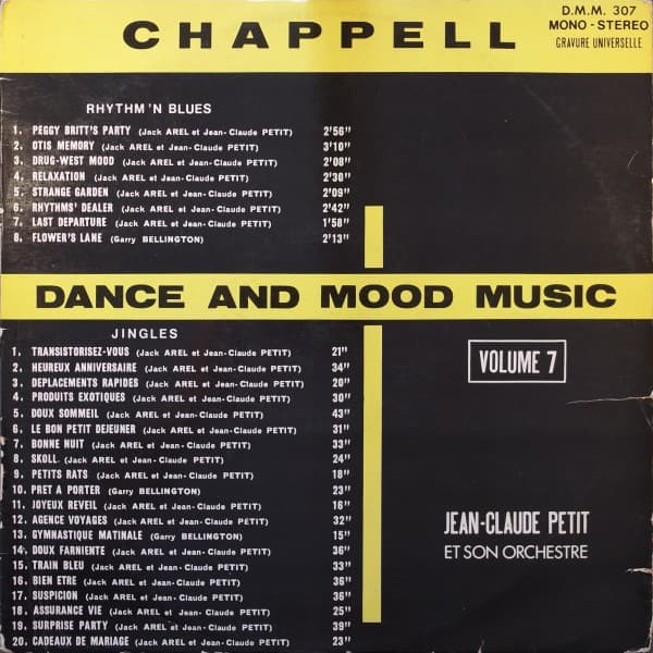 Jean-Claude Petit Et Son Orchestre — Dance And Mood Music Volume 7