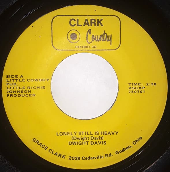 Dwight Davis — Lonely Still Is Heavy / I Cry Alone