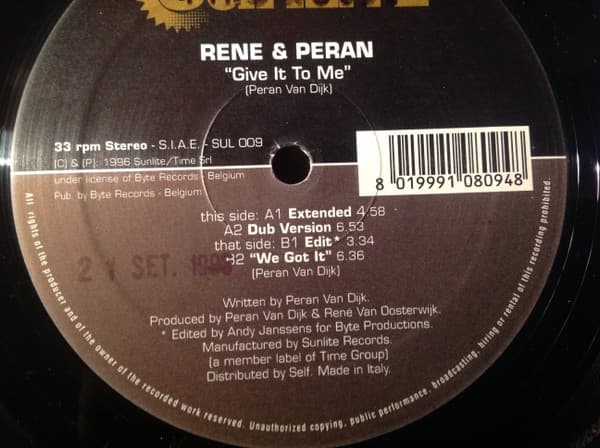 DJ Rene, Peran — Give It To Me