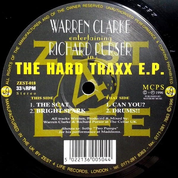 Warren Clarke, Richard Purser — The Hard Traxx E.P.