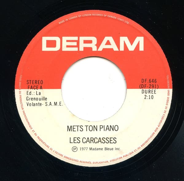 Les Carcasses — Mets Ton Piano /Extrait De Mapospreadomania