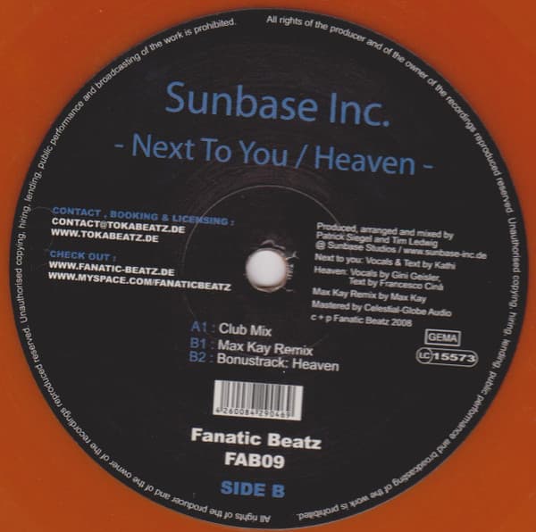Sunbase Inc. — Next To You / Heaven