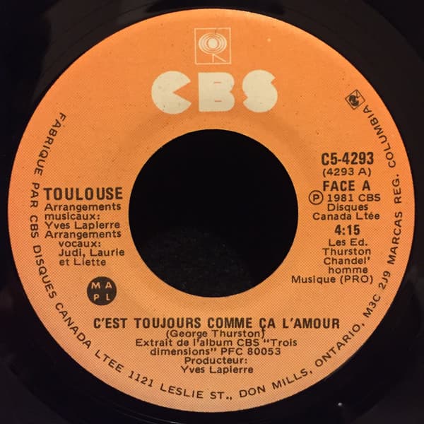 Toulouse — C'est Toujours Comme Ça L'Amour