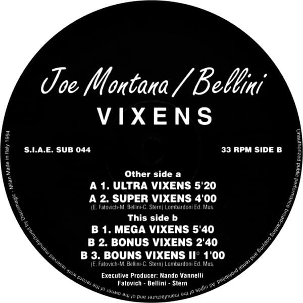 Joe Montana, Marco Bellini — Vixens