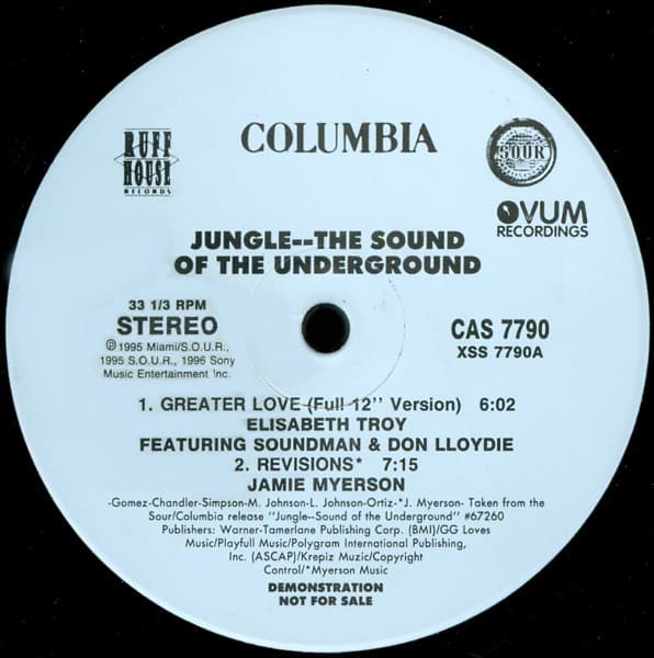 Various, Elisabeth Troy, Soundman, Don Lloydie, Jamie Myerson, Elisabeth Troy, Soundman, Don Lloydie, B.L.I.M. — Jungle--The Sound Of The Underground