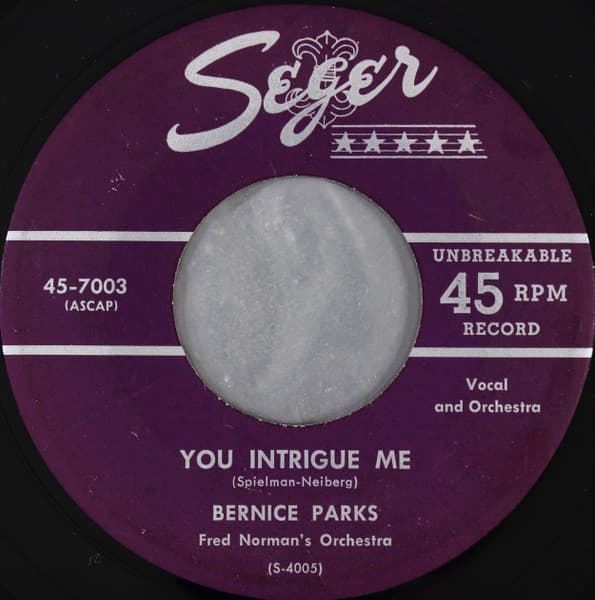 Bernice Parks — You Intrigue Me / That's What A Song Can Do